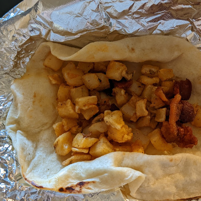Potato and Bacon Burrito