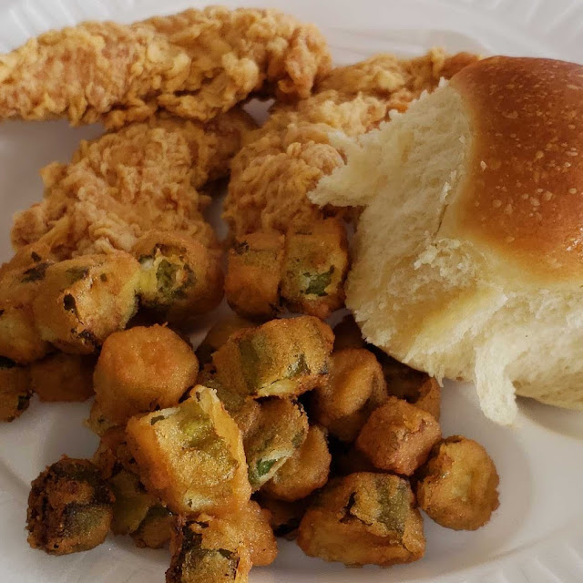 3 Piece Tenders Mashed Potatoes and Okra
