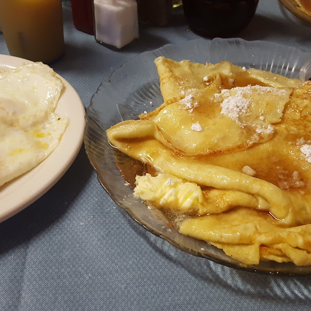 Swedish Pancakes Eggs and Bacon