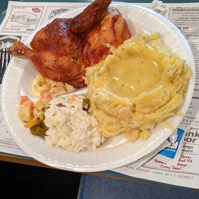 Barbecue Chicken Potato Filling and Cole Slaw