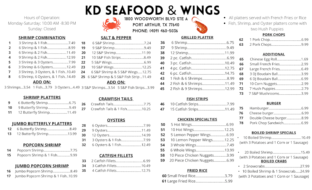 KD Seafood & Wings