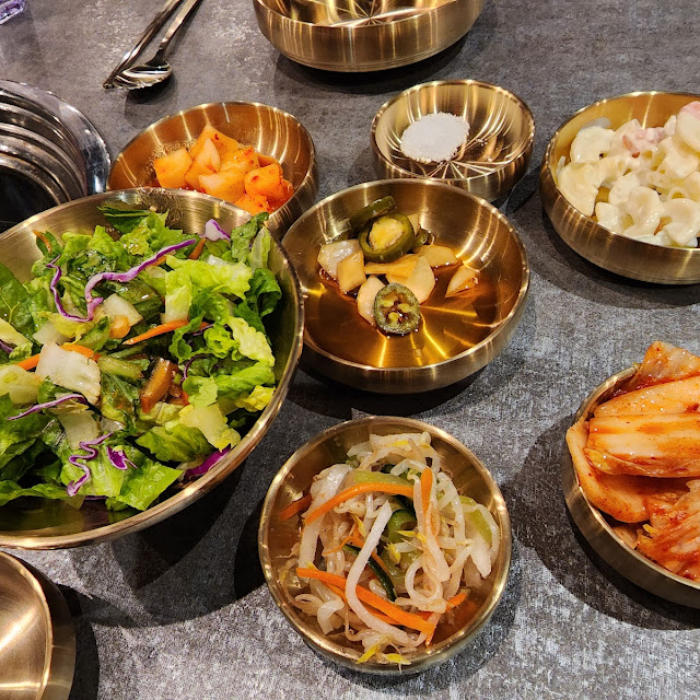 Salad Kimchi and Macaroni Salad