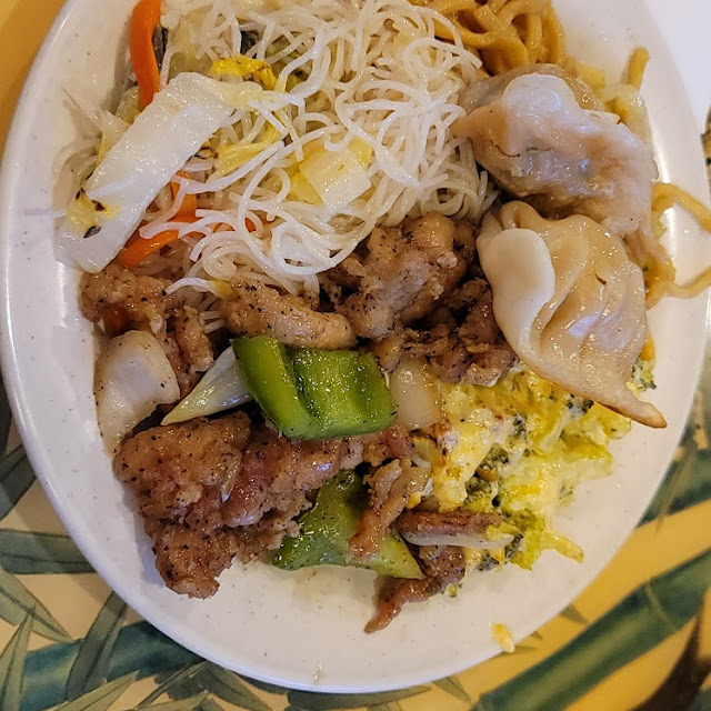 Dumplings and Fried Chicken Wings