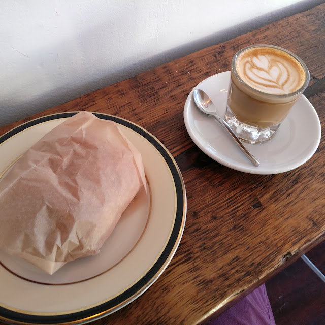 Chocolate Croissant and Cortado