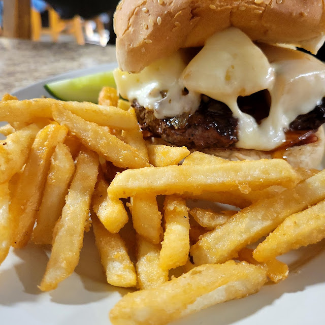 Pineapple and Ham Cheeseburger