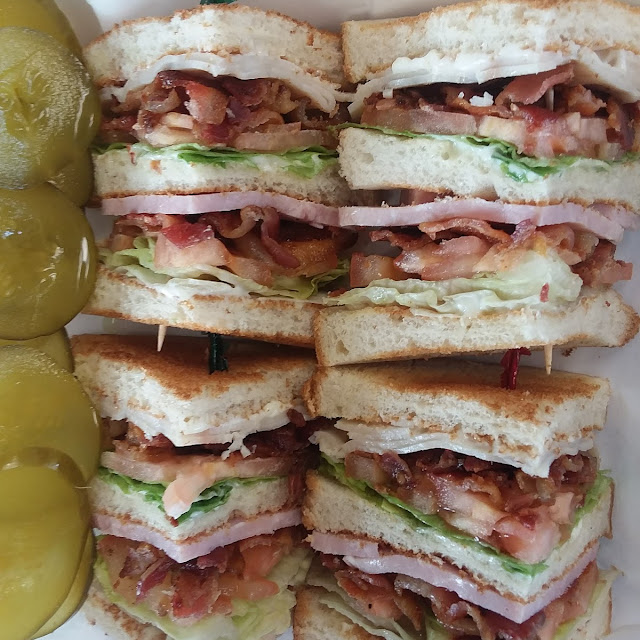 Pickle Chips with Club Sandwich