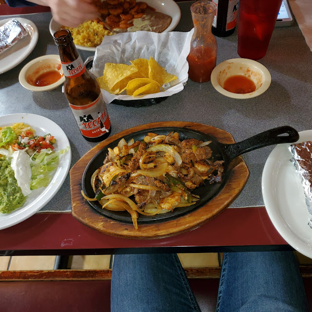 Chicken Beef and Shrimp Fajitas