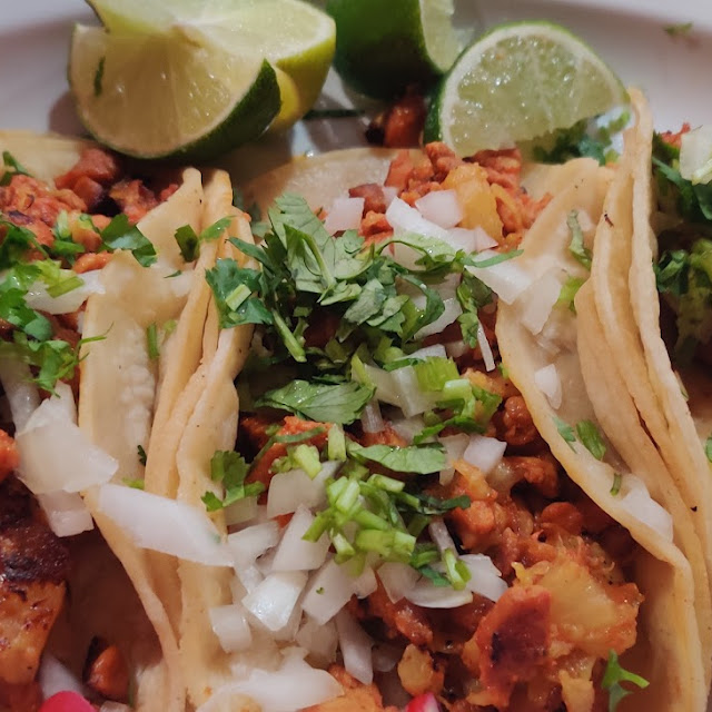 Tacos Al Pastor and Carnitas