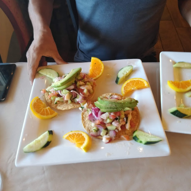 Tostada De Ceviche De Camaron Y Pulpo
