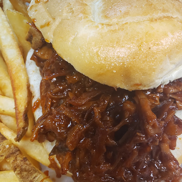 Pulled Pork Sandwich with French Fries