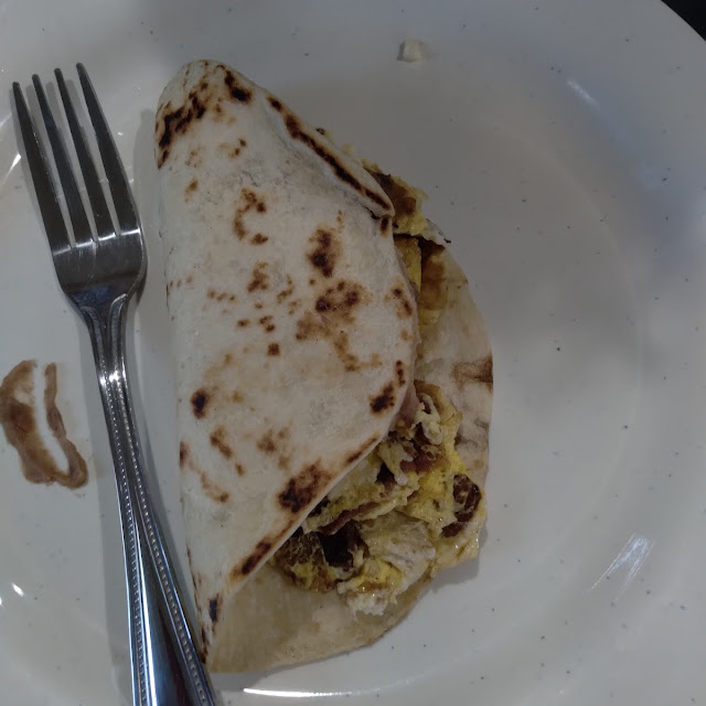 Bacon Egg and Beans Taco