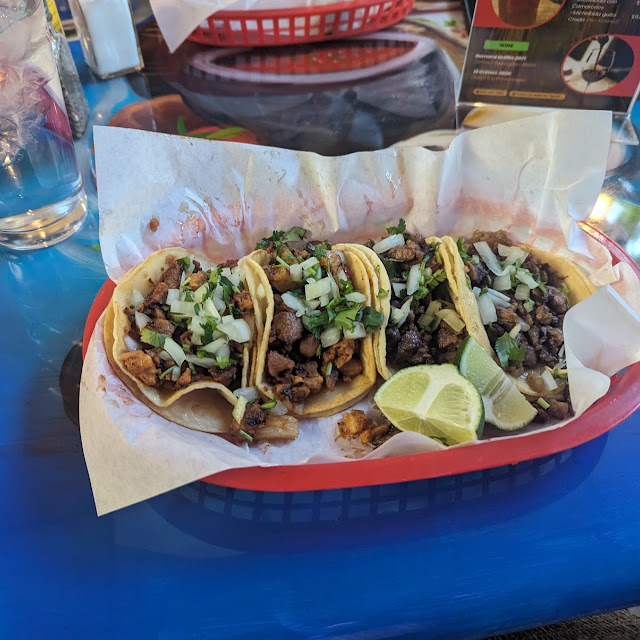 Tacos Al Pastor and Tacos De Carne Asada