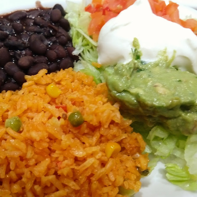 Fajita Sides-Rice & Black Beans Guacamole Salad