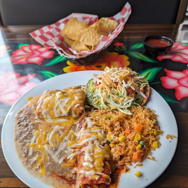 Cheese Enchiladas and Taco