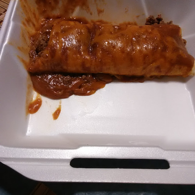 Beef & Bean Burrito Con Queso