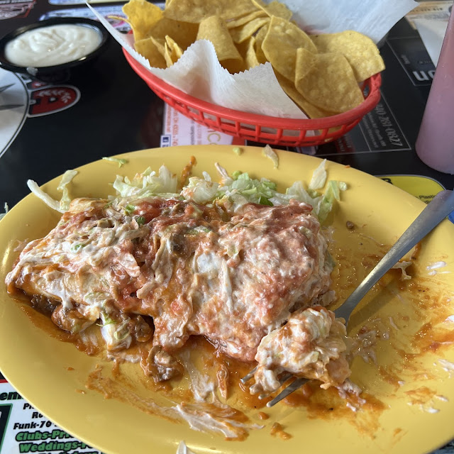 Seafood Smothered Burrito