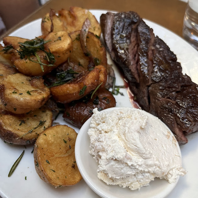 Hanger Steak with Crispy Potatoes