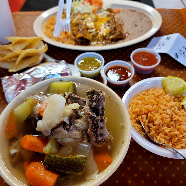 Chicken Pollo Soup and Chicken Enchiladas