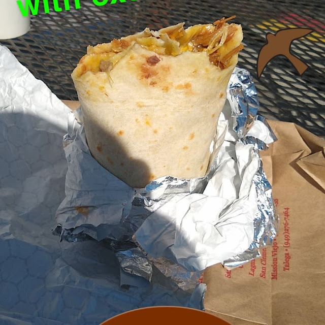 Chile Verde Burrito with Extra Cheese and Double Wrapped