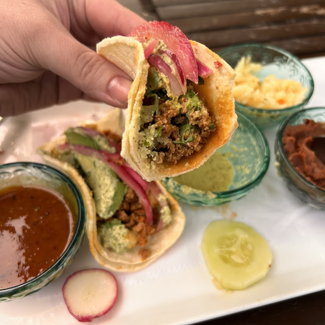 Mexican Street Tacos Platter--With Steak Al Pastor and Chorizo Tacos
