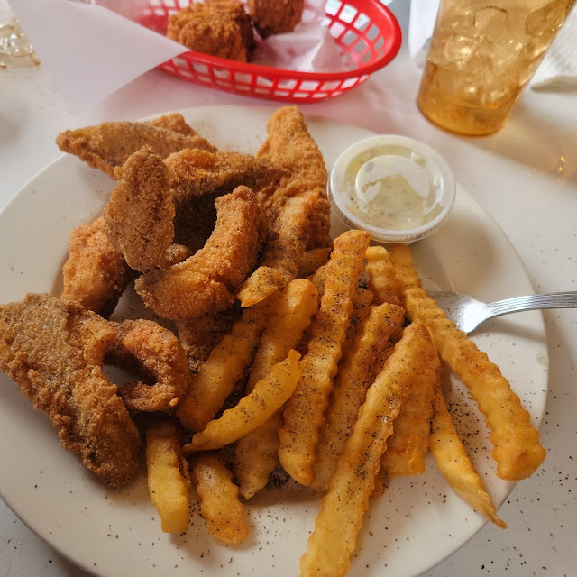 4 PC Fried Catfish Split so PC Were Cut in Half Almost Like Fingers Ask for It That Way