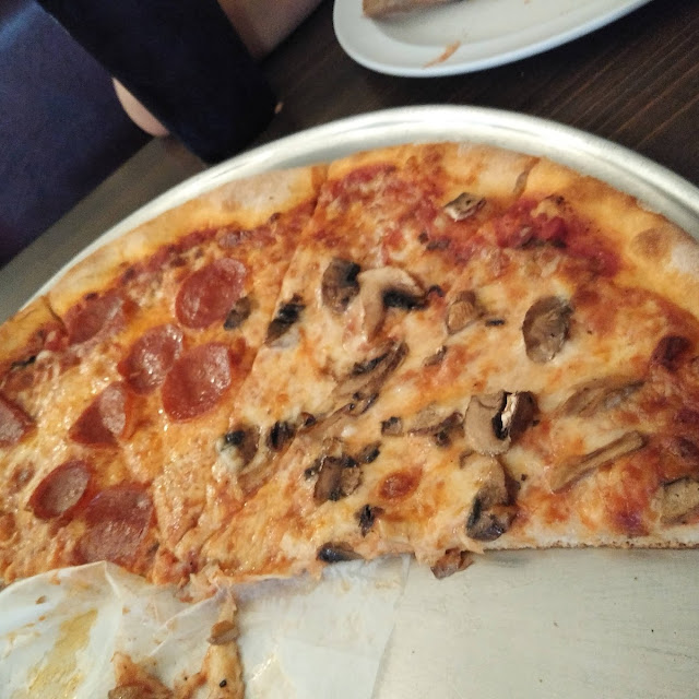 Pizza Large Half Mushroom Half Pepperoni