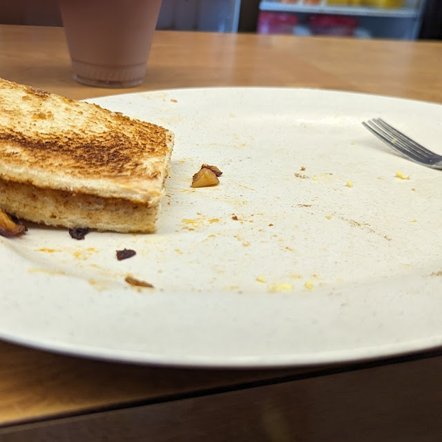 Empty Plate from Eating Two Scrambled Eggs