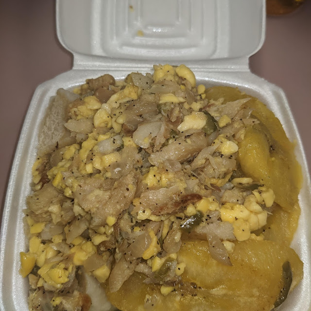 Ackee and Saltfish with Boiled Dumplings