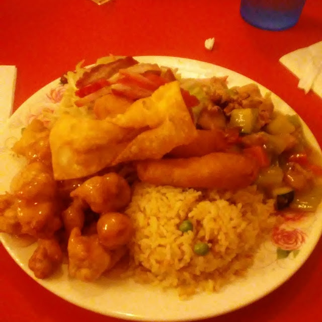 Pork Chow Mein Fried Rice Almond Chicken