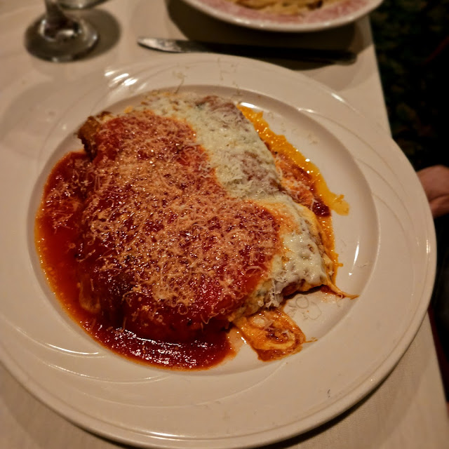 Chicken Parmigiana with Penne Marinara