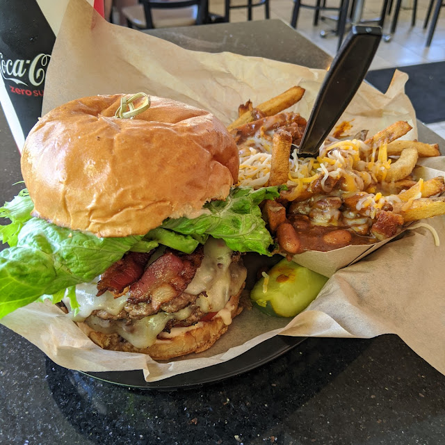 Double California Cheeseburger and Chilli Cheese Fries