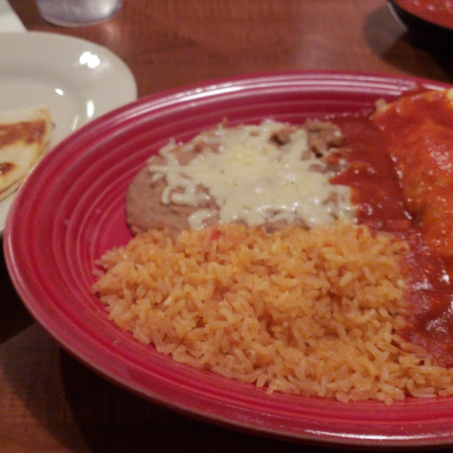 Burrito with Refried Beans and Rice