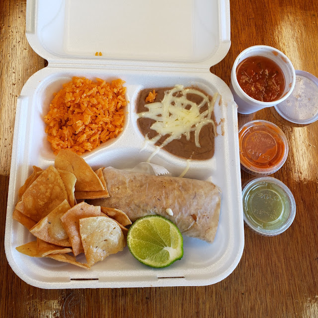 Beans and Rice Chips and a Taco