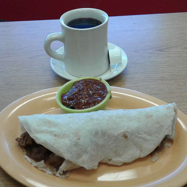 Great Breakfast Burrito and Coffee