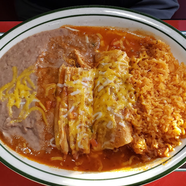 One Chicken Tamale with Beans and Rice