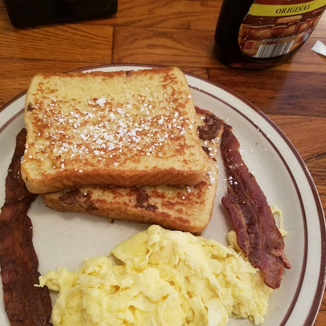 French Toast Eggs with Bacon