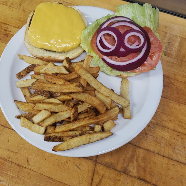 Happy Cheeseburger with Fries