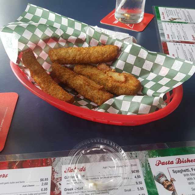 Fried Pickles and Burger