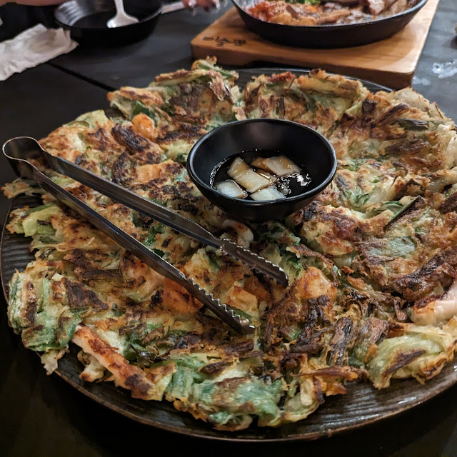 Seafood and Green Onion Pancake
