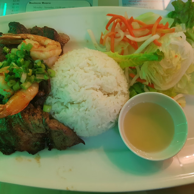Grilled Pork and Grilled Shrimp