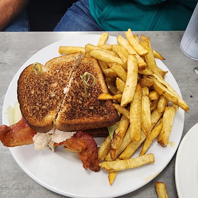 Turkey Club and Fries