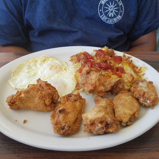 Chicken Wings Eggs and Toast