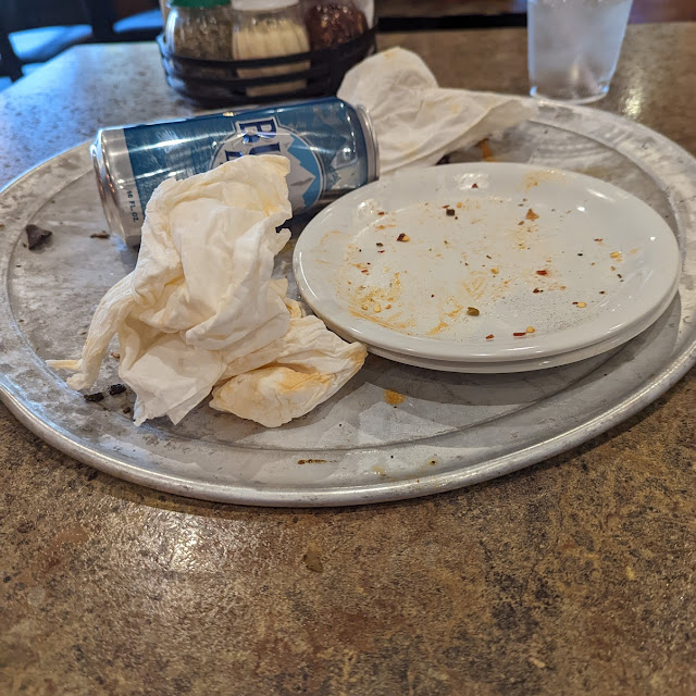 It Was a Sausage Pepperoni Green Olive Pizza