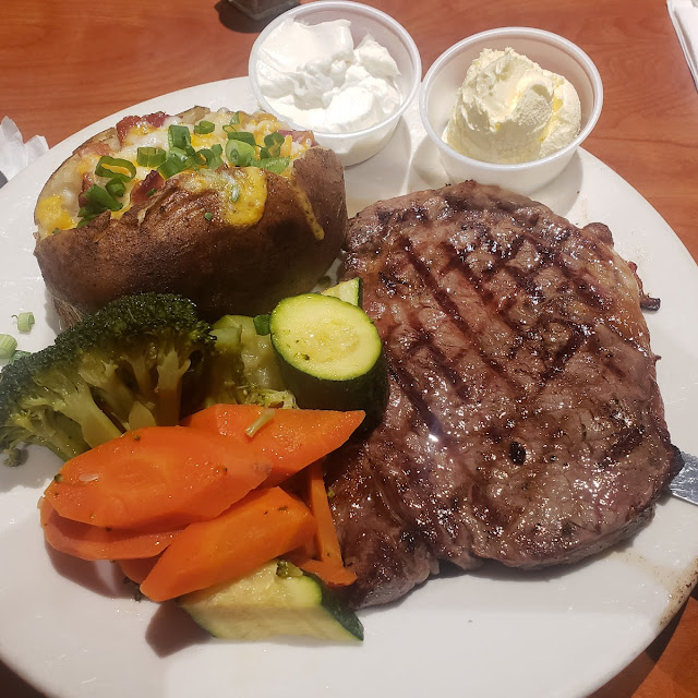 Ribeye Steak Loaded Baked Potato