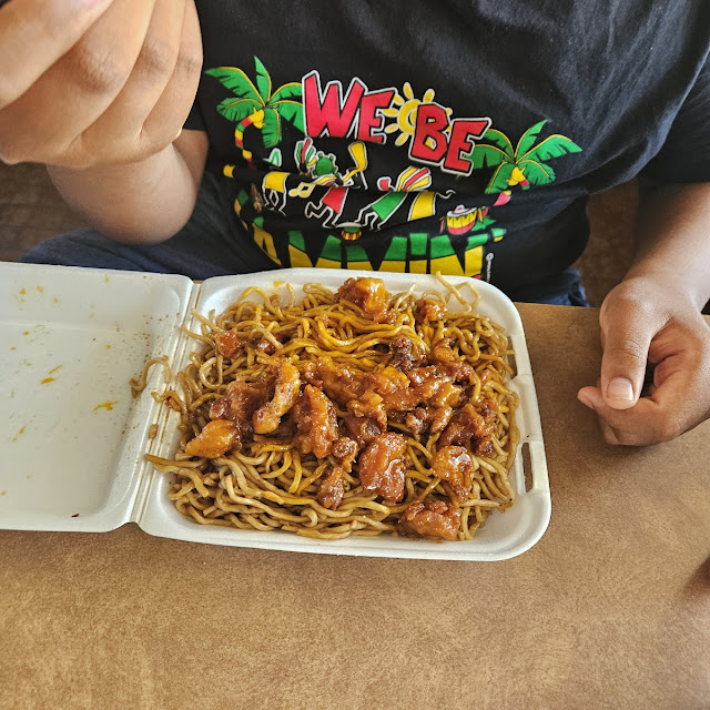 Orange Chicken and Chow Mein Noodles
