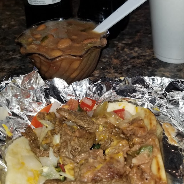 Beef Fajita Burrito Charro Beans