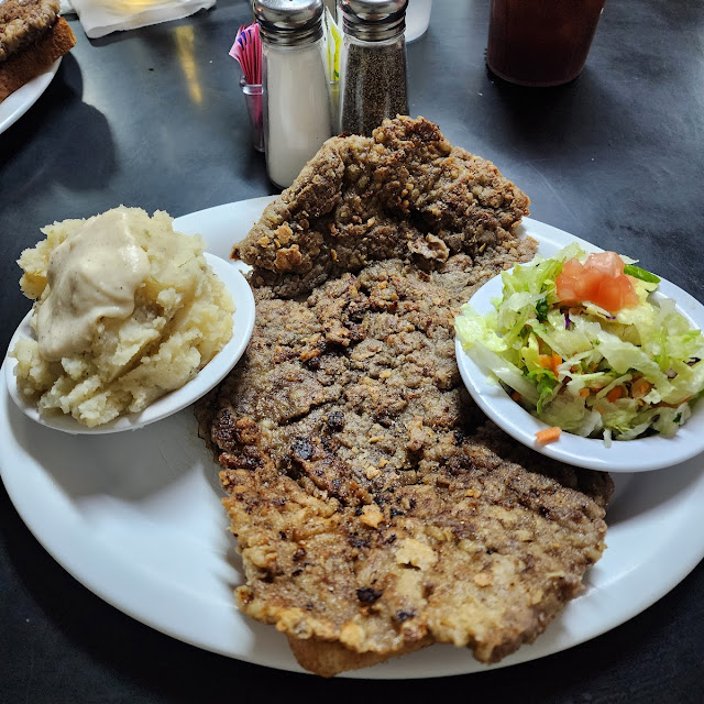 Large Chicken Fried Steak and Mashed Potatoes