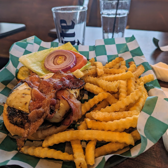Bacon Cheddar Burger with Fries