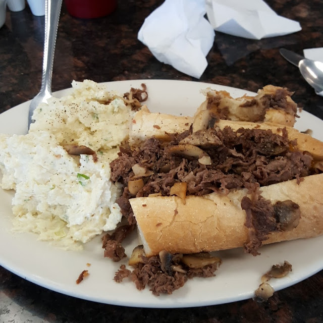 Steak and Cheese Side of Potato Salad