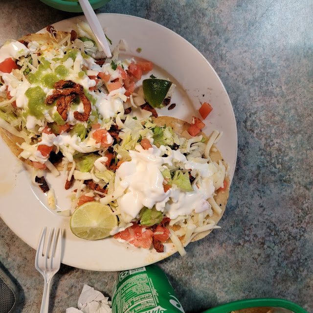 2 Tacos with Everything Plus Mexican Cream